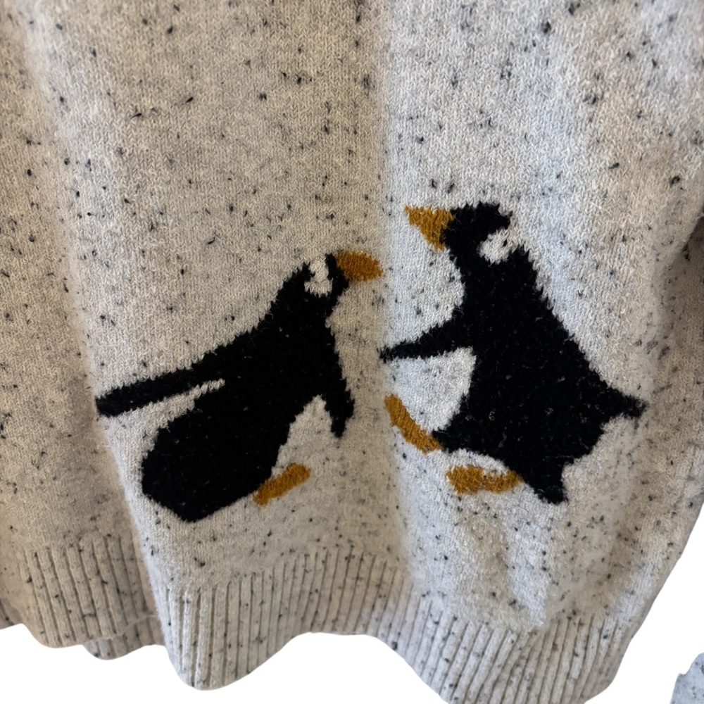 LOFT Gray Penguin Sweater - Picture 3 of 8